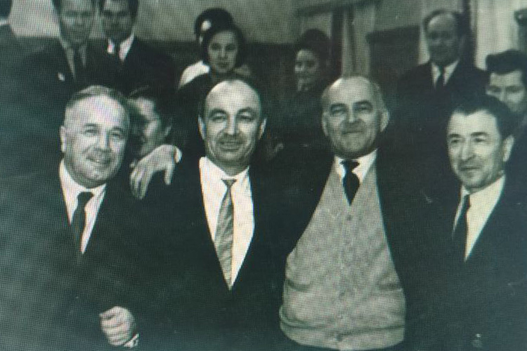    Первый состав правления Союза композиторов ТАССР. Слева направо: Музафаров, Жиганов, Ключарев