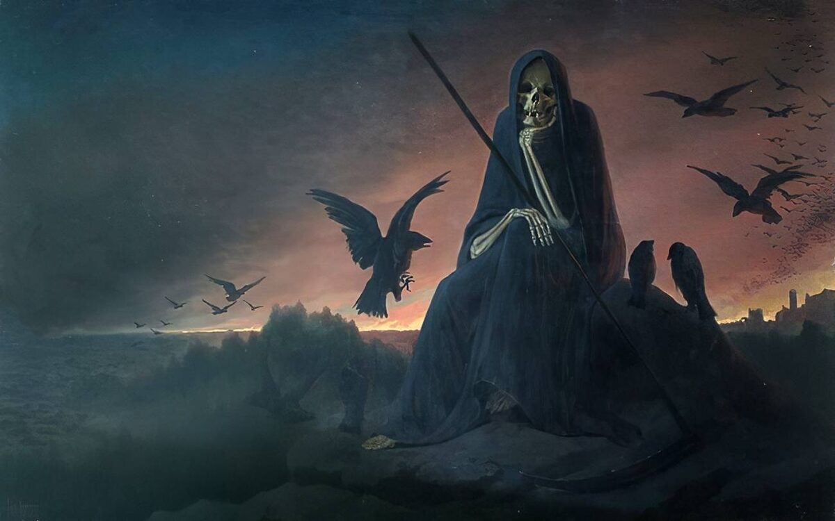     Павел Вениг. Смерть, сидящая на поле боя. 1915   
undefined