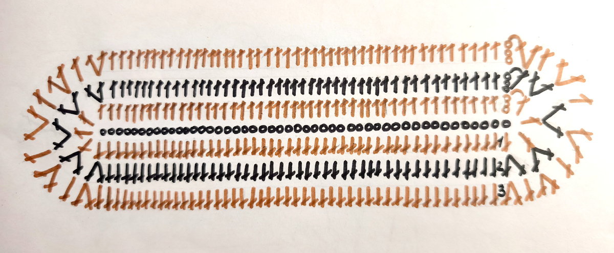 Схема вязания дна