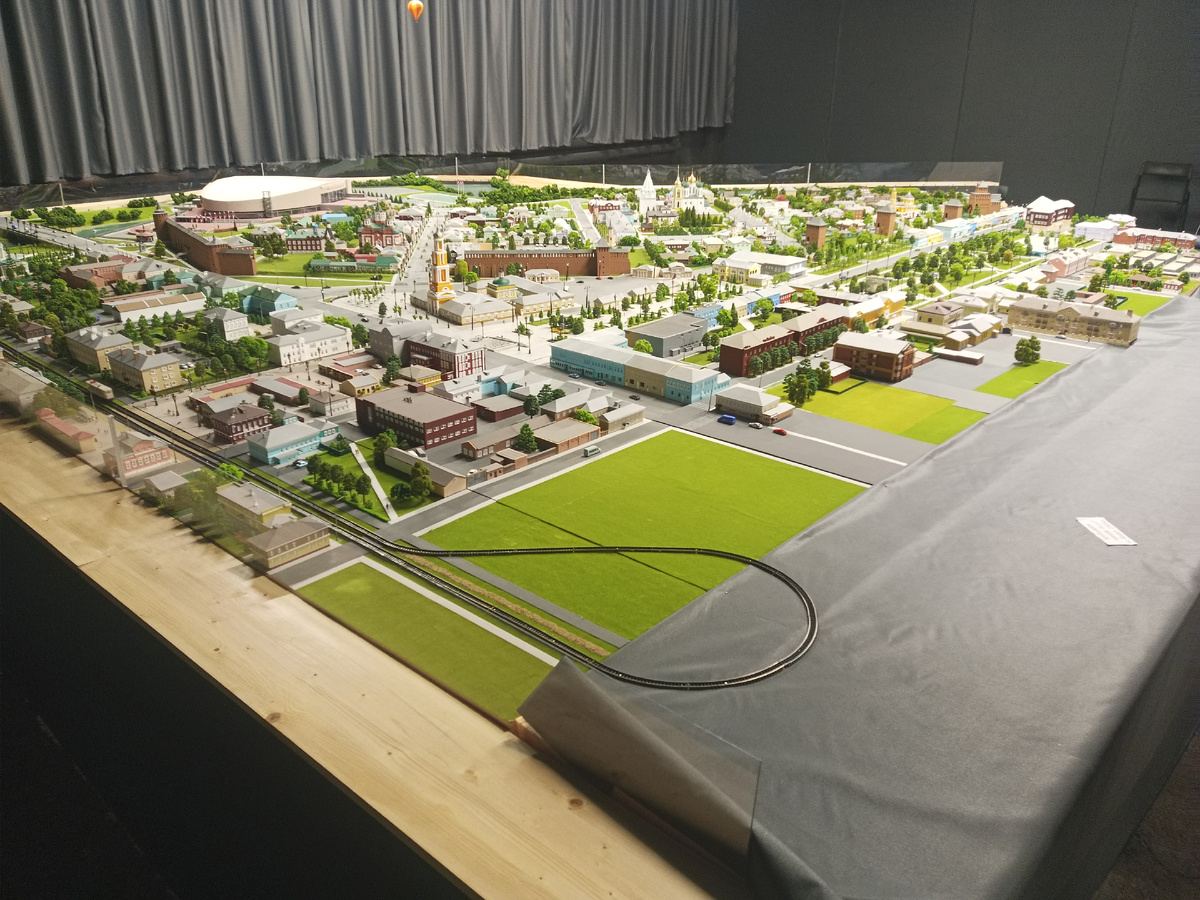 Музей "Макет Коломны". Дневное освещение. Все фотографии: канал Сергей Насекайло. Заметки инвалида по зрению. 