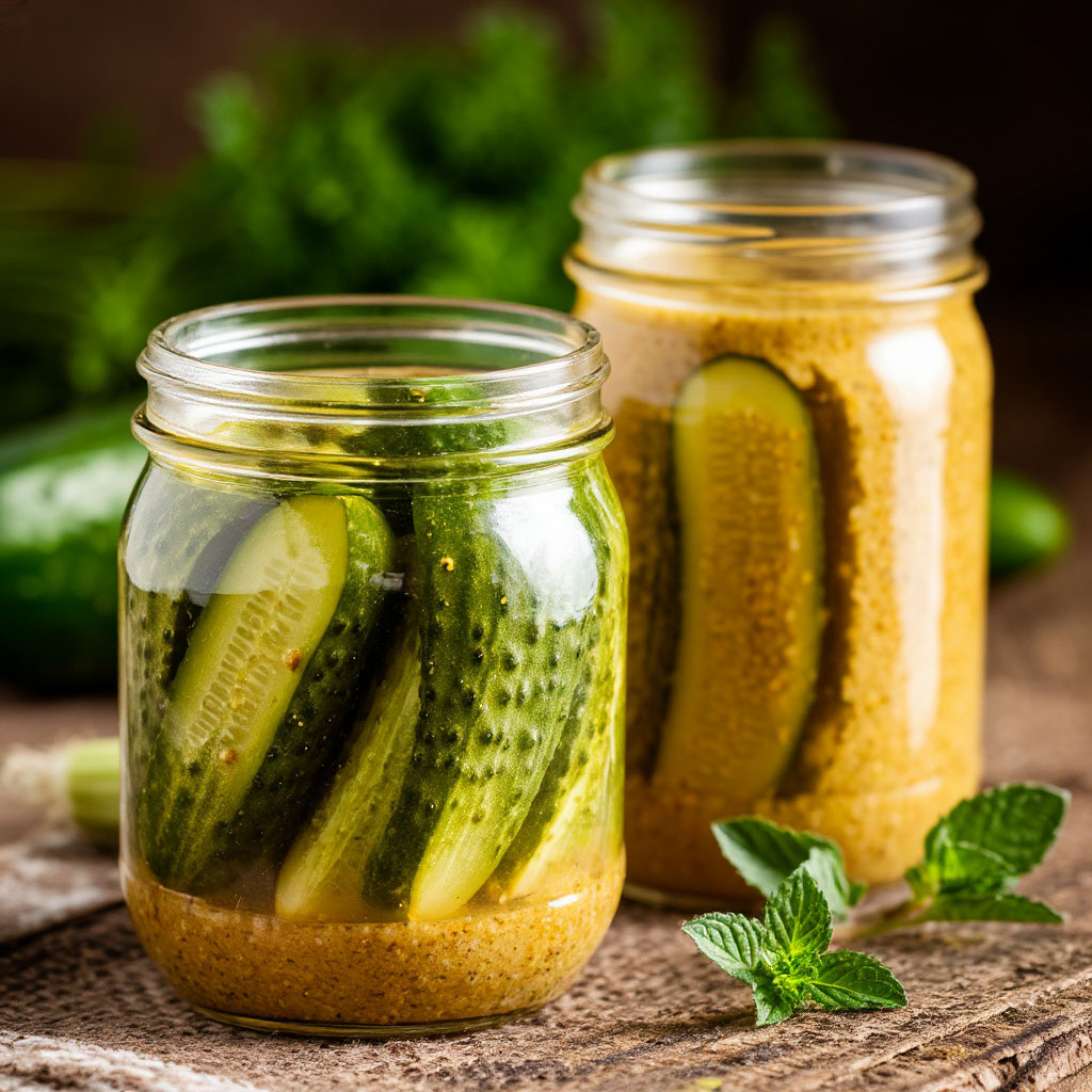 ОГУРЦЫ В БАНКАХ С ГОРЧИЦЕЙ