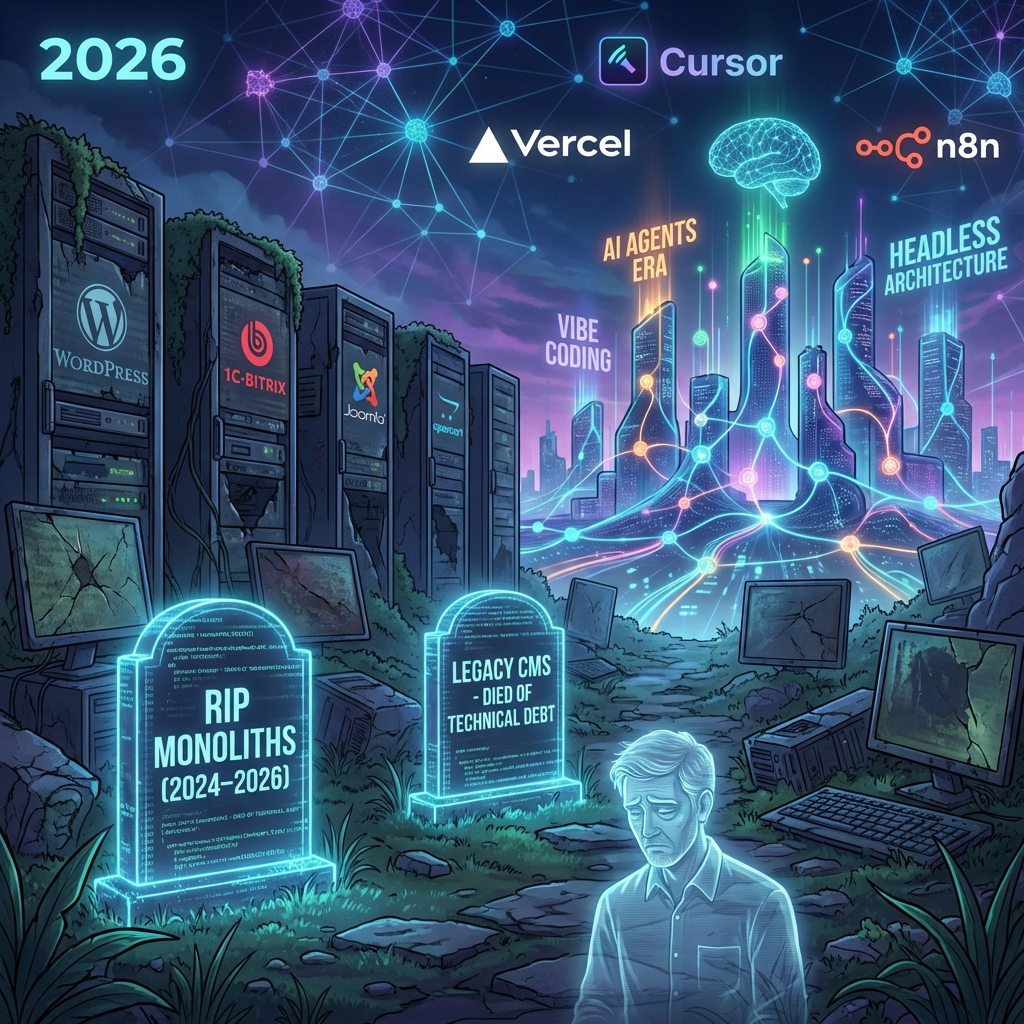 От технического долга к эре агентов: как веб-разработка пережила «Великую чистку» и почему возврата к старым движкам не будет.