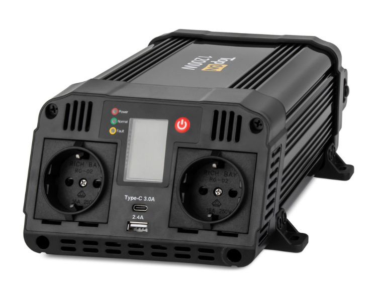 Автомобильный инвертор TopON TOP-PI1202 1200W 2 розетки