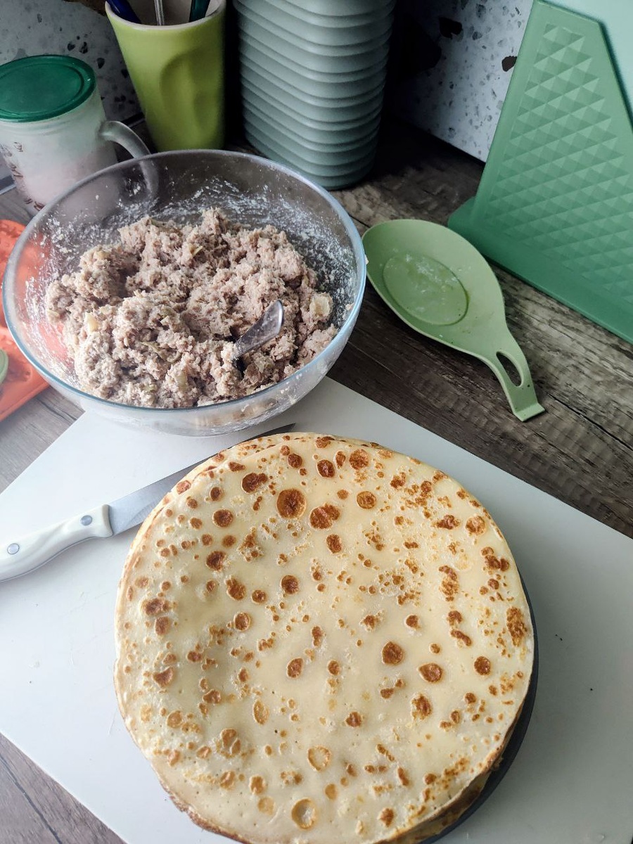 Приступаю к фаршированию. Фото автора