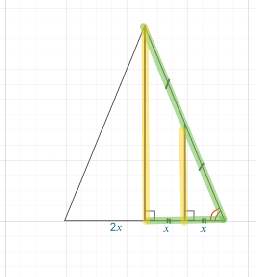 доп.построение, свойство равнобедренного треугольника, теорема Фалеса