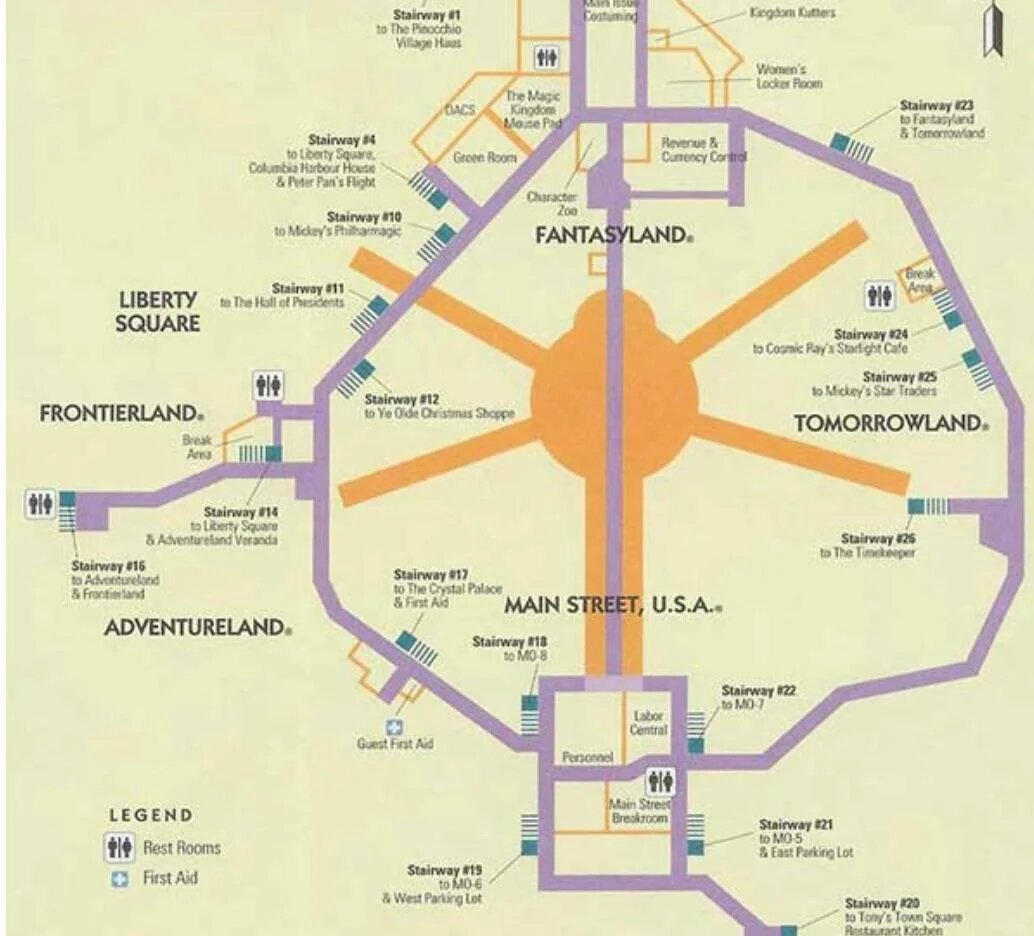 Система подземных тоннелей под Диснейлендом