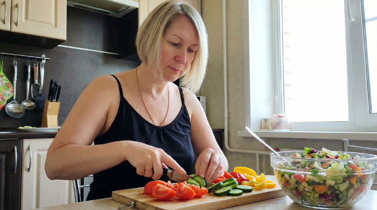Не стоит пытаться съедать по тазику салата. Начинайте по чуть-чуть