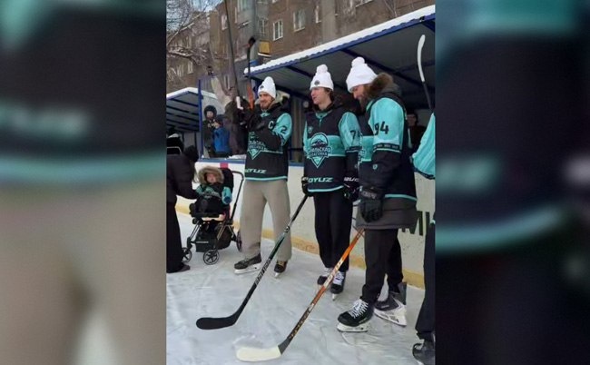 Кадр из видео, предоставленного ХК «Трактор»