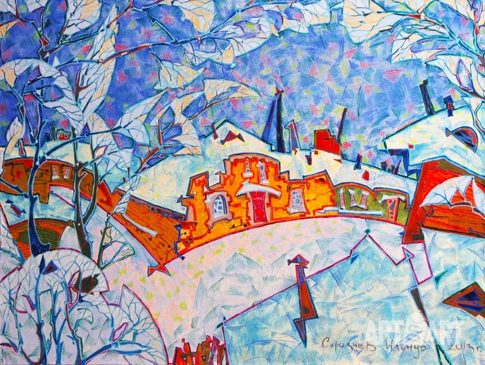 Зима. Деревья. Крыши (Елабуга)Источник изображения : siraziev70 и яндекс картинка