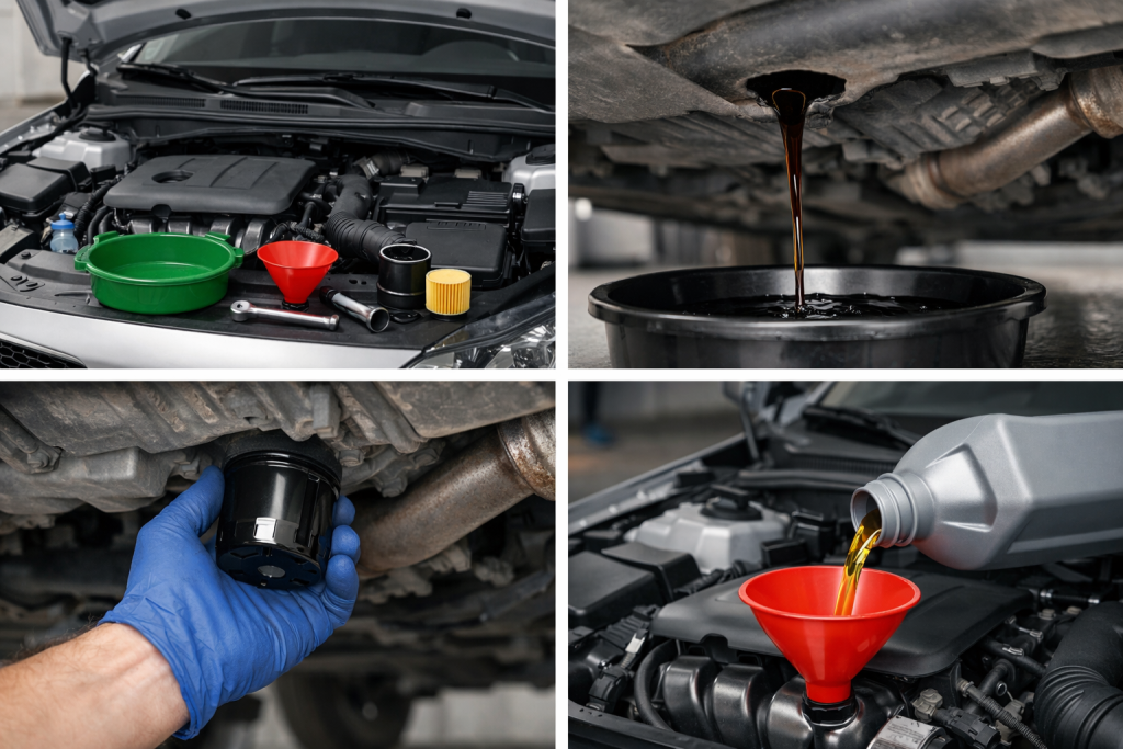    Пошаговая инструкция по замене масла в корейском авто до 160 л.с. дома