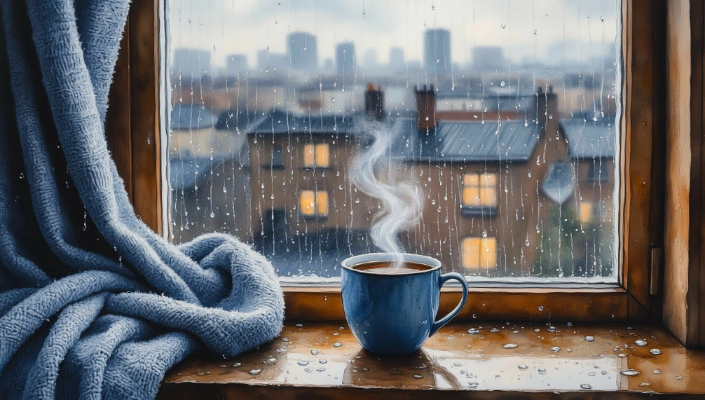 Иногда внутри дождь. И это не поломка. Это просто такой день. Можно сидеть у окна, пить чай и не пытаться разогнать тучи силой мысли.