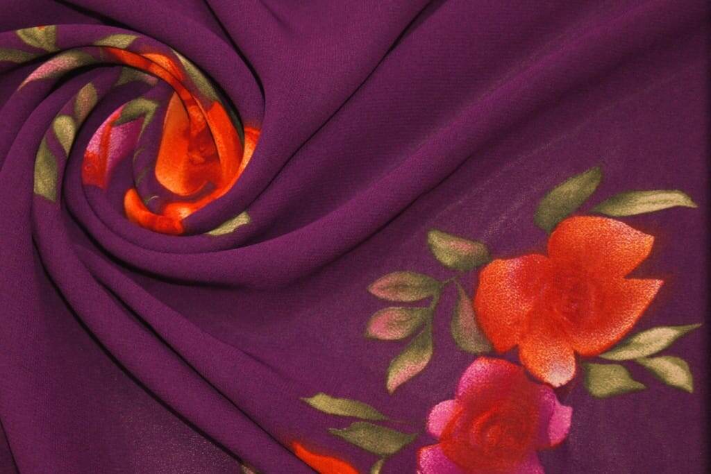 Креп-жоржет набивной вискозный