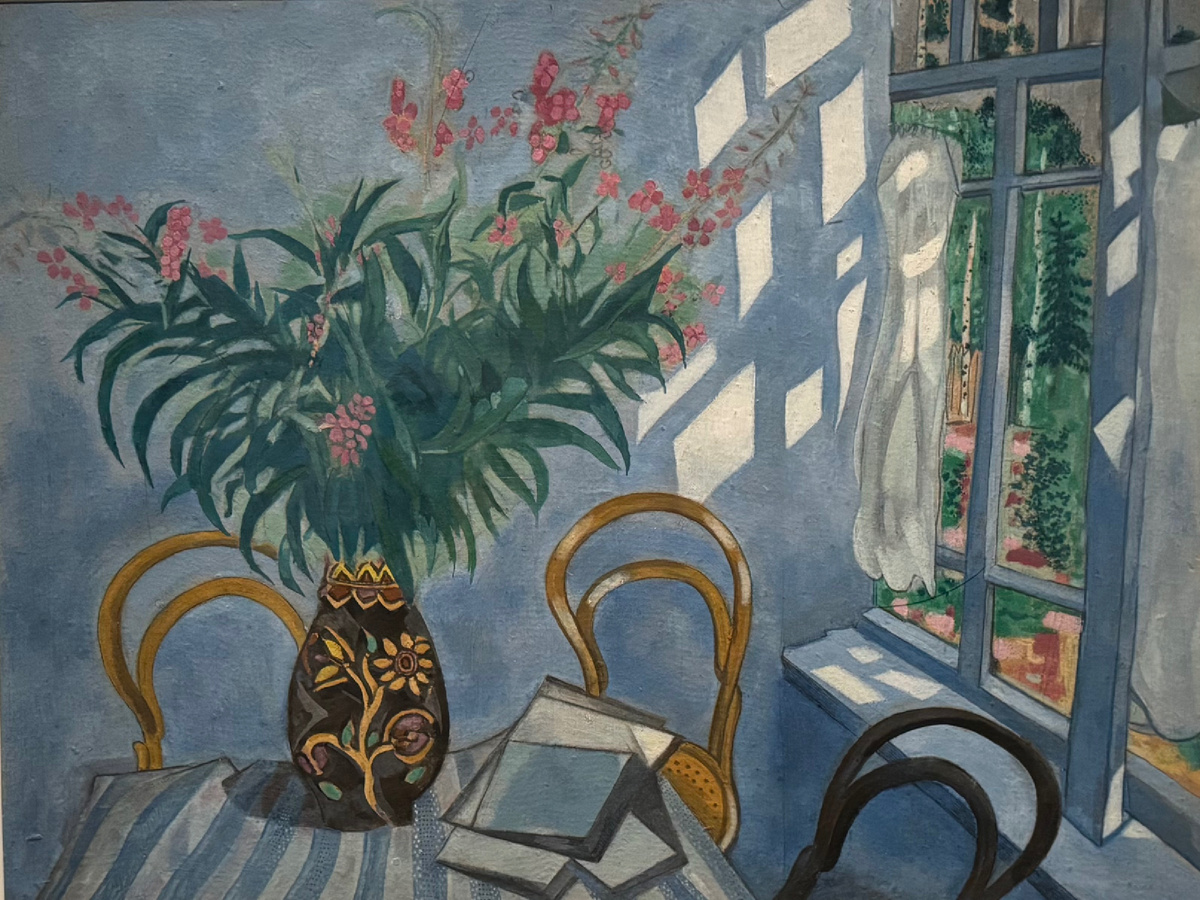 Фото автора. Сделано на выставке. Картина Шагала. 