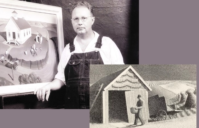 Грант Вуд предпочитал рисовать сельскую жизнь.