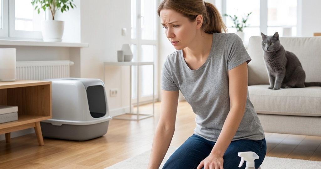 Почему квартира пахнет кошкой даже после генеральной уборки: кристаллы мочевой кислоты и их скрытые убежища