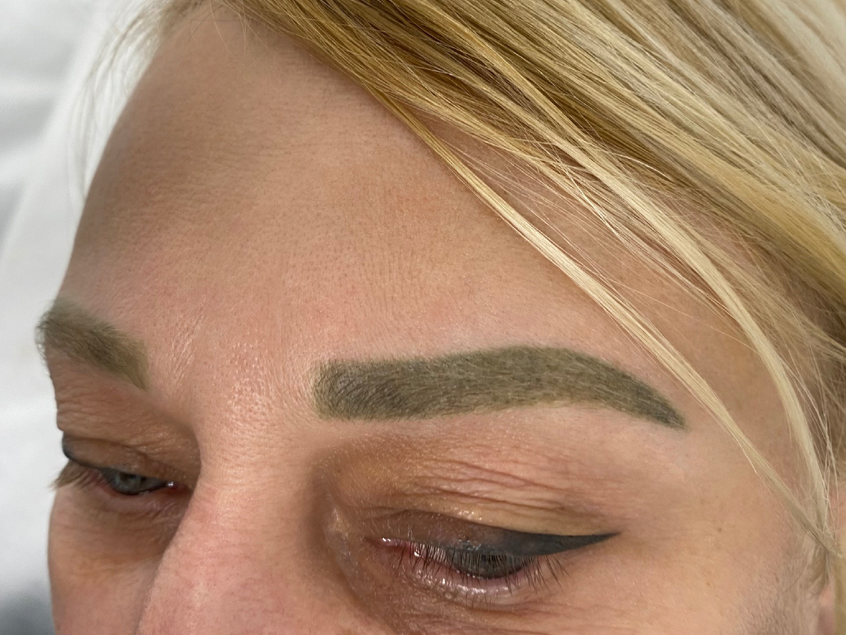 Инверсия в зеленый цвет, после лазера 