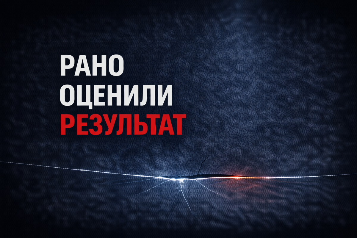 Рано оценили результат