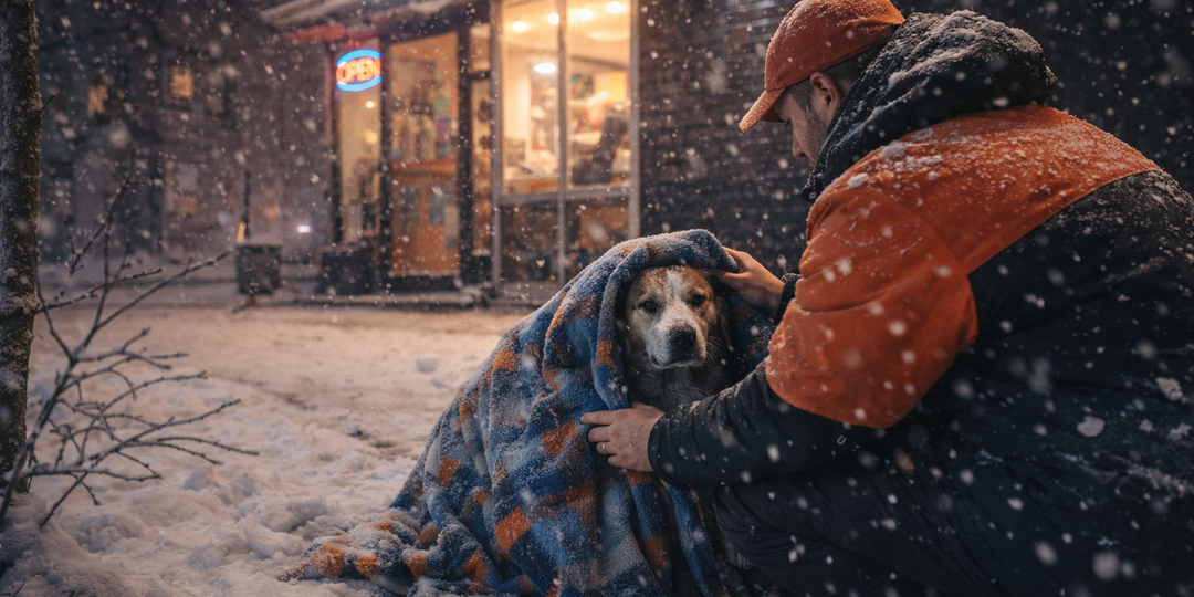 Он просто накрыл собаку пледом. А дальше всё пошло не по плану