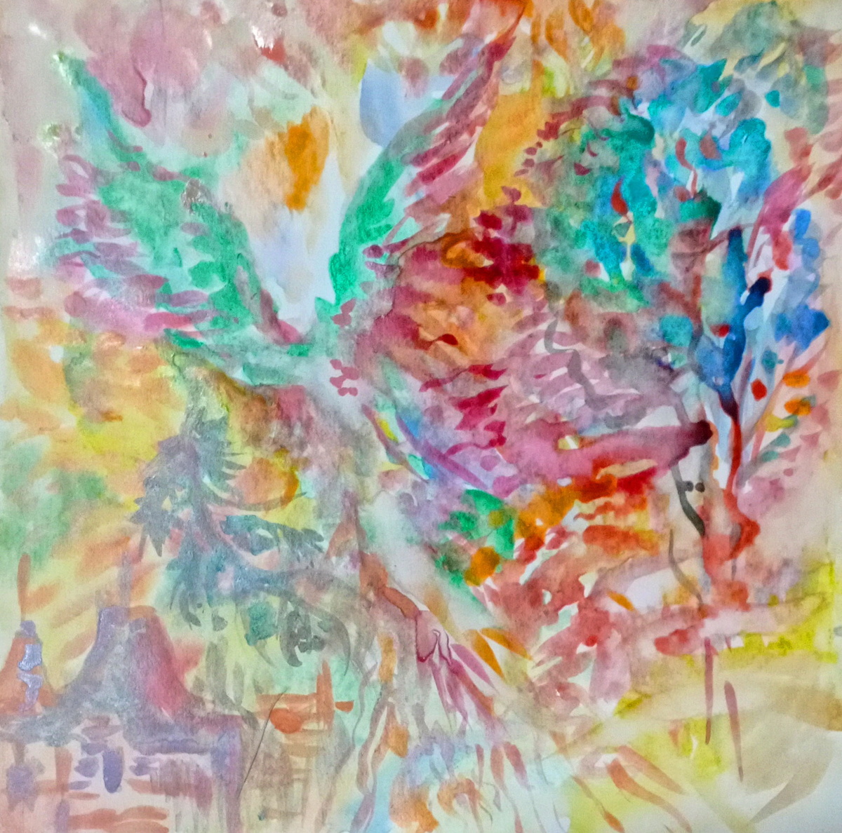 «Энергия архангела Гавриила», 20x20 см, бумага, акварель., 2026 год. Светлана Колодиева
