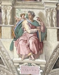 Пророк Исайя работы Микеланджело на потолке Сикстинской капеллы