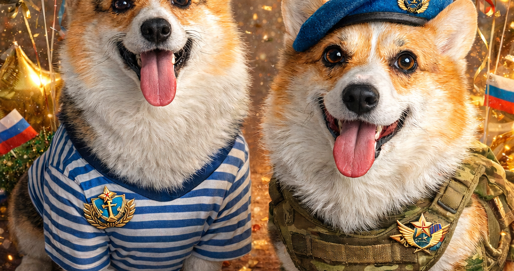 С 23 февраля и немного обо всём! ⭐️🐶💐