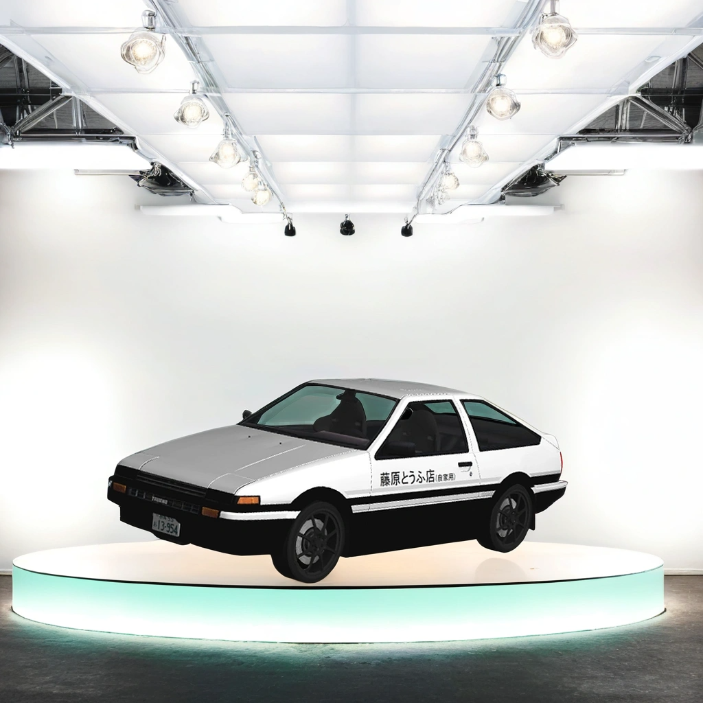 Осторожно! Этот автомобиль не доставляет тофу, но заставляет сердце биться чаще! Представляем вам культовую модель Toyota Sprinter Trueno AE86 в масштабе — ту самую «Хати-Року», на которой Такуми Фудзивара покорял горные серпантины.

Эта модель — обязательный экземпляр для коллекции каждого фаната аниме Initial D и ценителя японской авто-классики. Благодаря выдвижным фарам (pop-up headlights), знаменитой черно-белой ливрее и надписям «Fujiwara Tofu Shop», автомобиль воспроизведен с максимальной точностью.

Особенности:

Точная копия: Детализированный салон, фирменная оптика и литые диски.

Качество: Прочный корпус и гладкое покрытие, как у настоящего спорткара 80-х.

Идеальный подарок: Для всех, кто вырос на аниме 90-х или просто любит уникальные модели авто.

Почувствуй себя королем горной трассы! Добавь легенду в свою коллекцию!