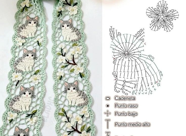 Ажурные шарфы крючком со схемами