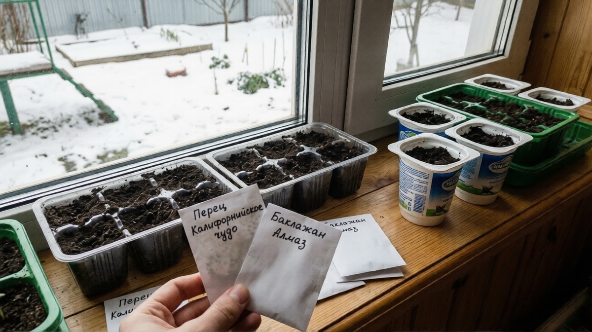 Посев семян перца и баклажана на рассаду в феврале на подоконнике