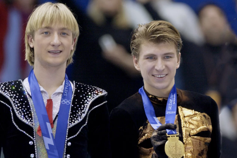 Плющенко и Ягудин в 2002 году. Фото: соцсети