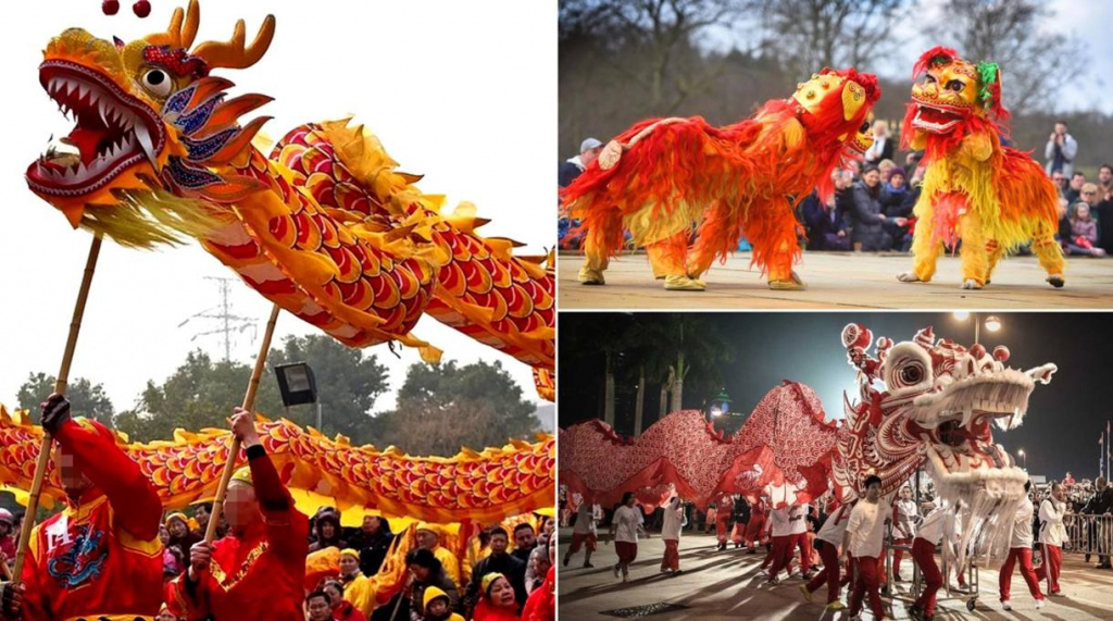 танец льва и дракона