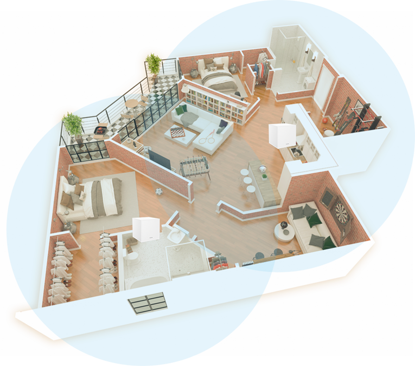 Современные квартиры часто имеют сложную структуру помещений, состоящих из нескольких комнат, коридоров и перегородок, что негативно сказывается на распространении сигнала обычного роутера. 