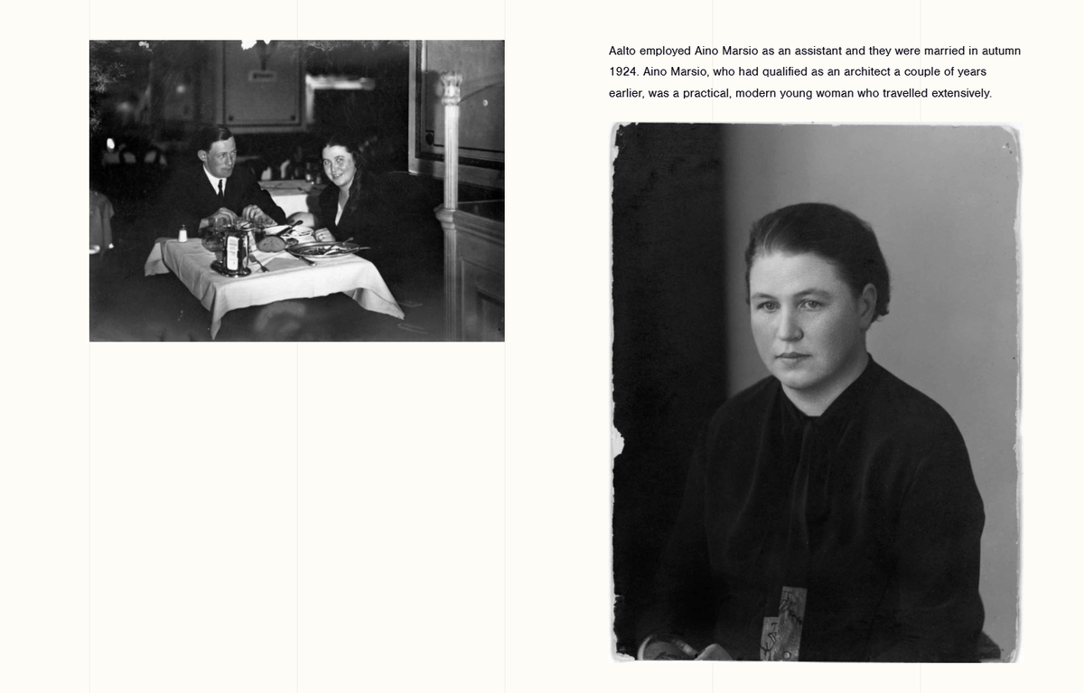 Айно Марсио и Алвар Аалто поженились в 1924 году.