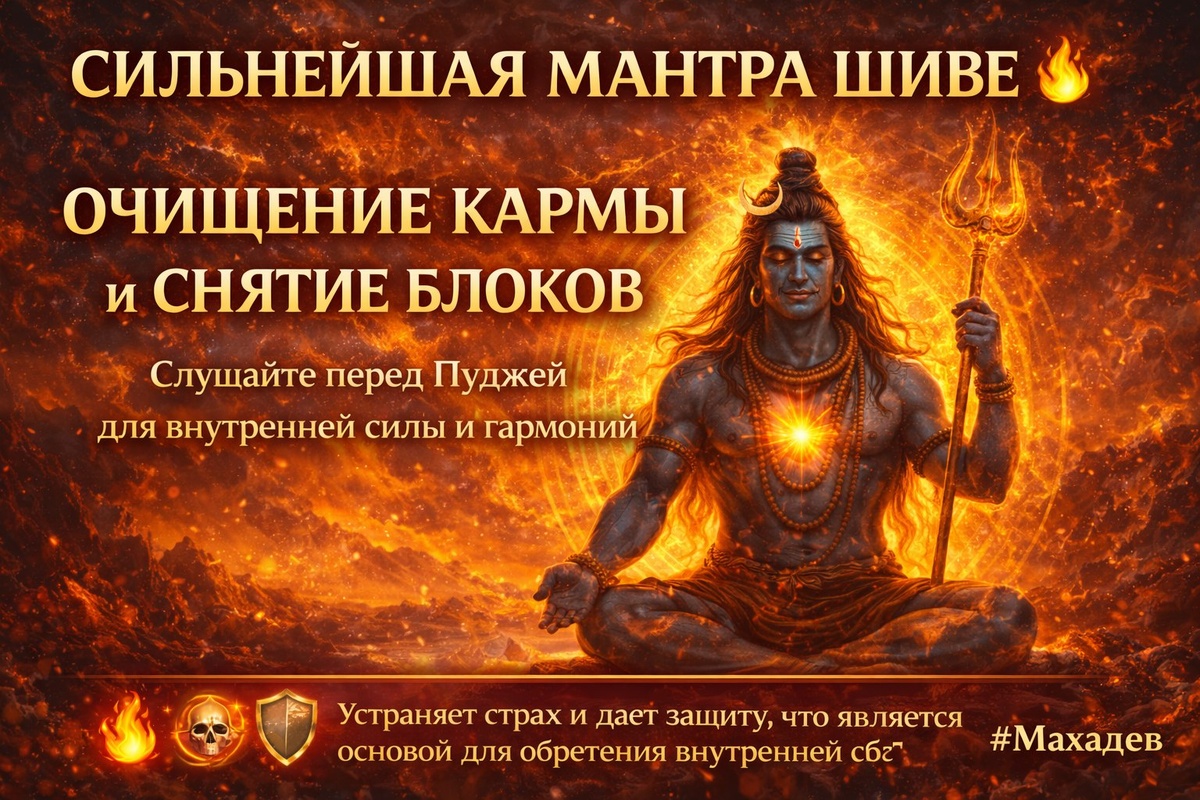 СИЛЬНЕЙШАЯ МАНТРА ШИВЕ 🔥 ОЧИЩЕНИЕ КАРМЫ и СНЯТИЕ БЛОКОВ 🙏