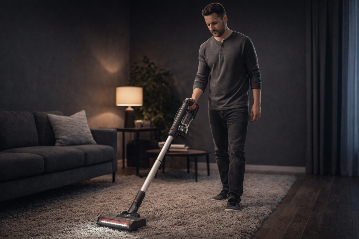 Мощный вертикальный пылесос