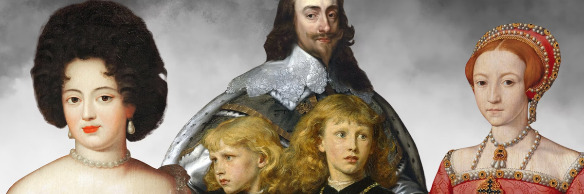 София Доротея Целльская, король Карл I, принцы в Тауэре и Елизавета I.