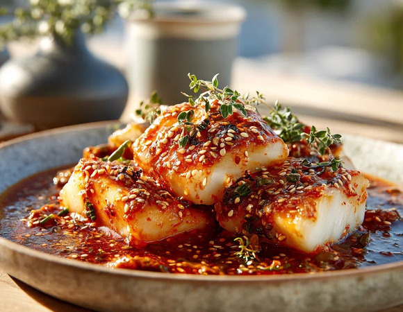 Минтай в соусе по-корейски