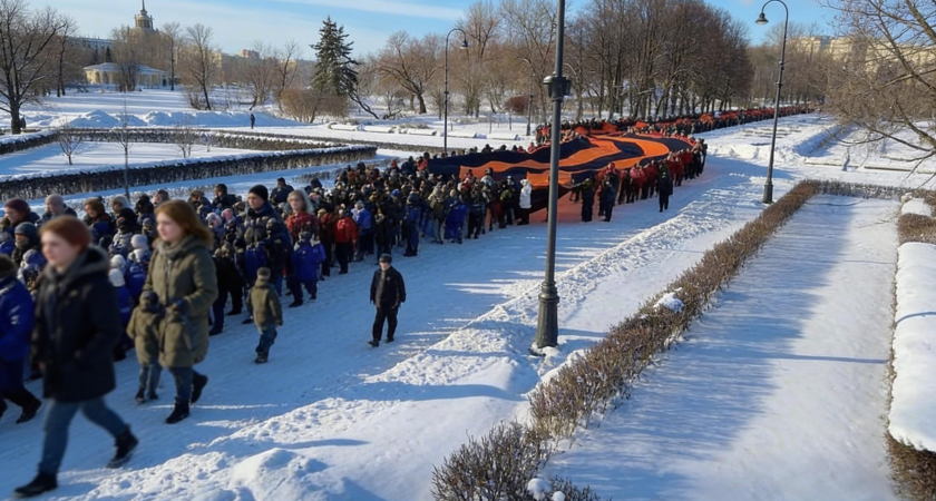    Память погибших почтили минутой молчания. Фото: пресс-служба «Молодой гвардии Единой России»