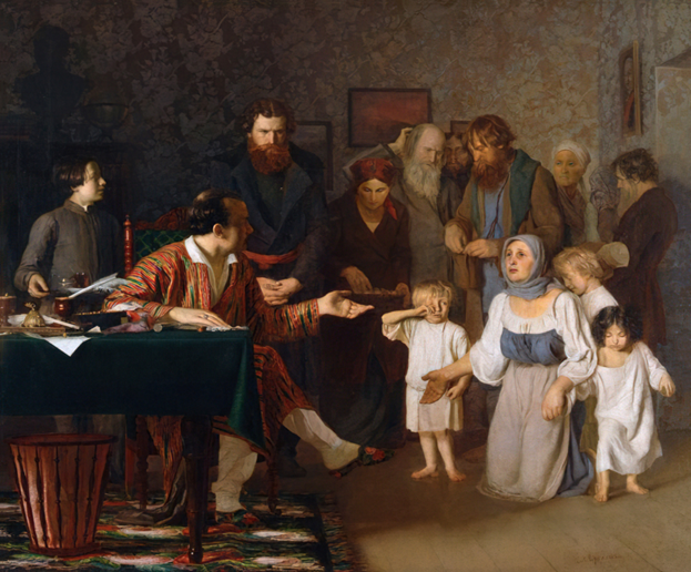 Как русский народ, поротый и униженный, до 1917 года стоял на коленях, свидетельства живописцев