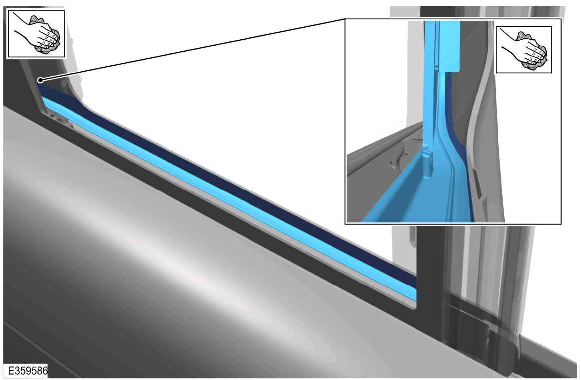 С помощью подходящего метода очистки очистите выделенную область.