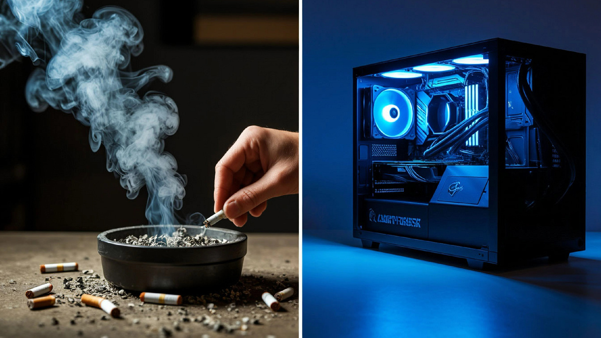 Каждый вдох дыма — это выдохнутые деньги. 73 000 рублей в год улетают в пепельницу. Но ту же сумму можно превратить в нечто настоящее — в компьютер, который будет радовать годами. Выбор не между курением и здоровьем. Выбор между дымом и железом.