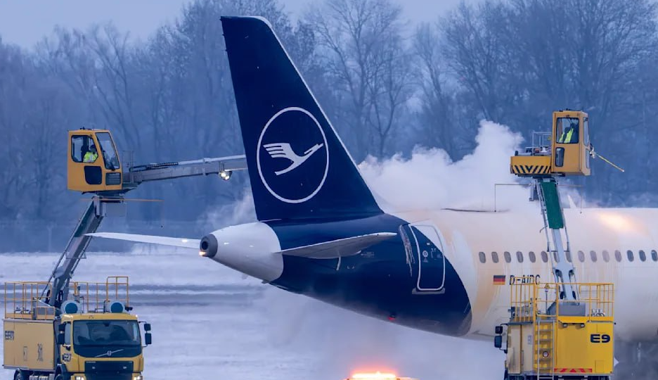 Cотни пассажиров провели ночь в самолётах на стоянке аэропорта