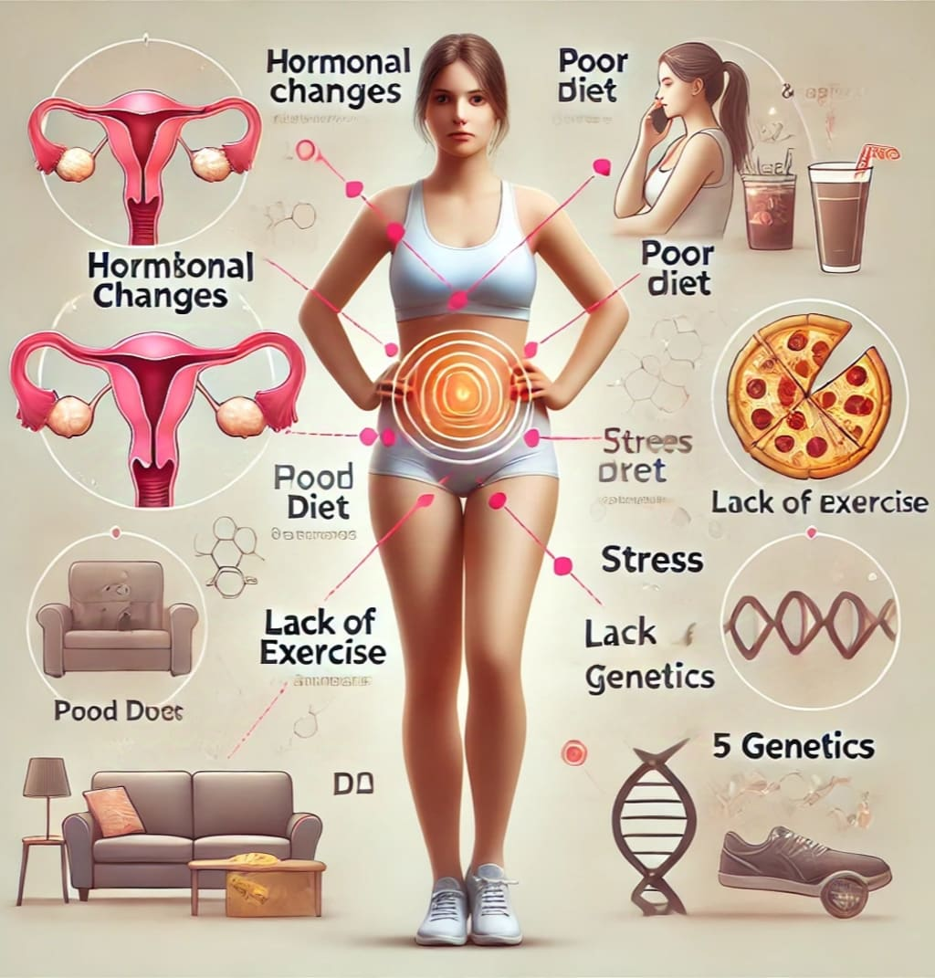 Перечень причин накопления жира у женщин на животе