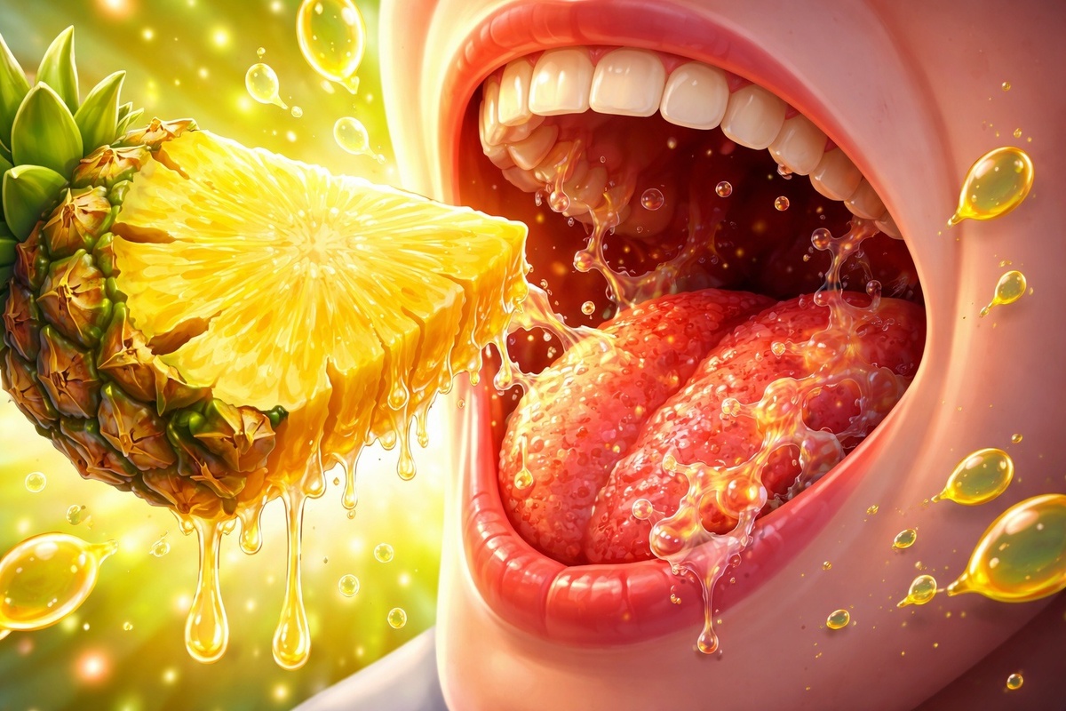    Когда вы едите ананас, он ест вас в ответ