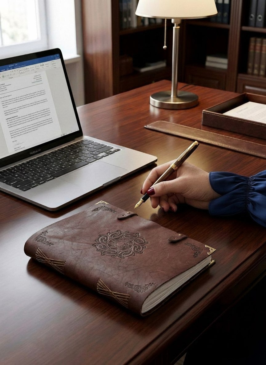 На фото блокнот с Кельтским тиснением из натуральной кожи. Доступен к приобретению. 