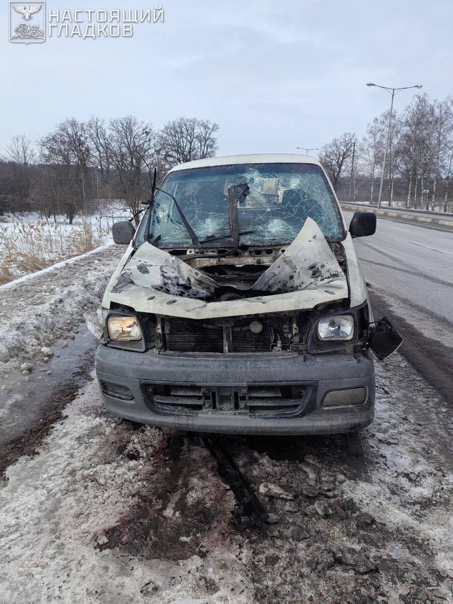   Автомобиль после удара БПЛА Белгородская область