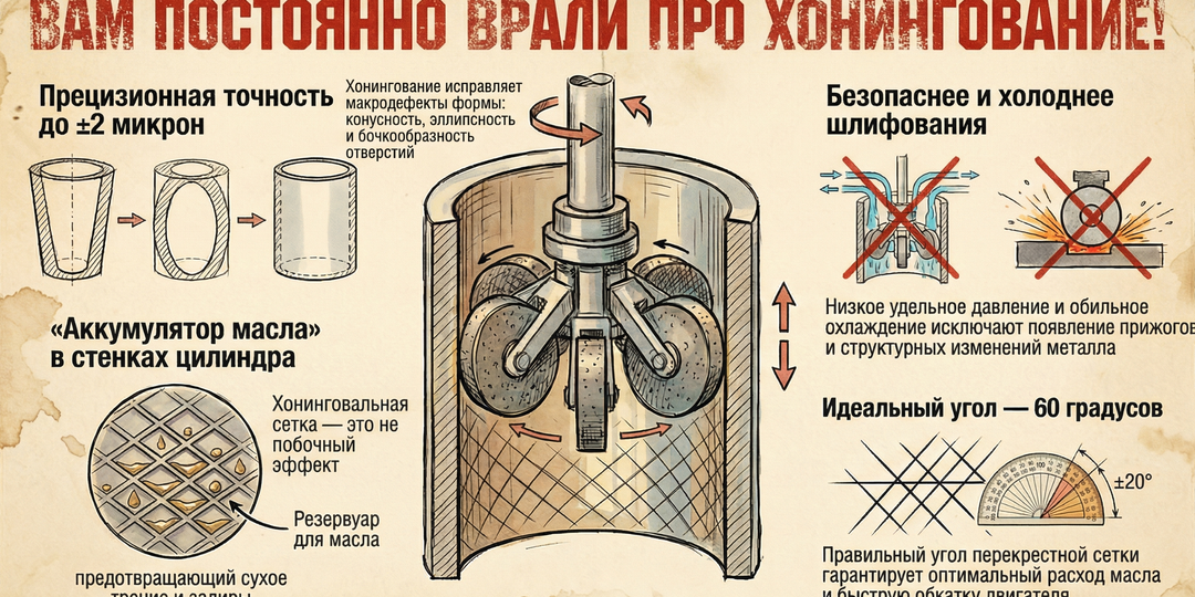 Секрет «вечного» двигателя: Зачем цилиндрам нужна сетка и что такое хонингование на самом деле?