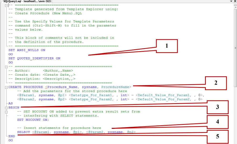 Создание хранимой процедуры SQL