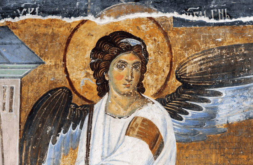 "Белый ангел" - фреска в сербском монастыре Милешева.