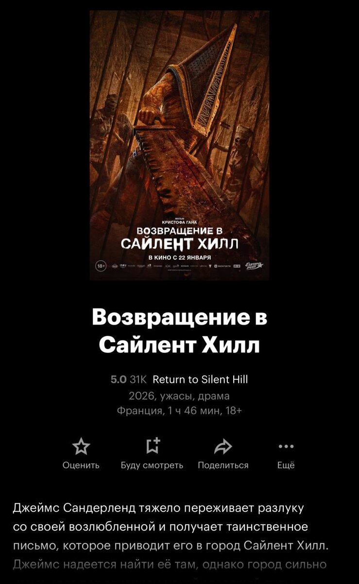 Возвращение в Сайлент Хилл (2026)