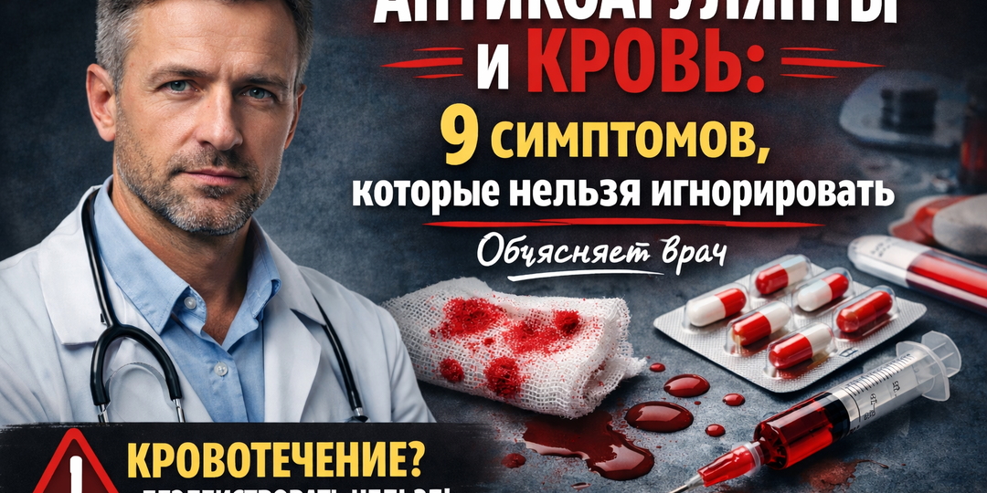 Антикоагулянты и кровь: 9 симптомов, которые нельзя игнорировать. Объясняет врач.
